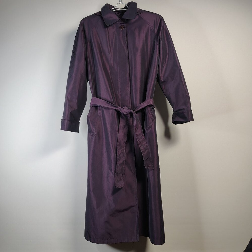 FS Limited Rainwear Trench Coat Womens‎ Size 8 Purple Waterproof 3 In 1 Jacket